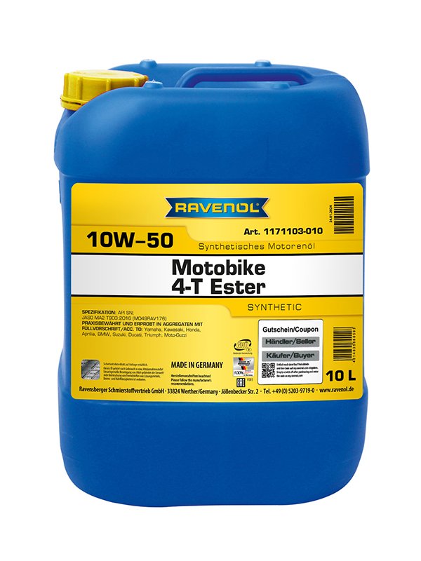 RAVENOL Motobike 4-T Ester SAE 10W-50