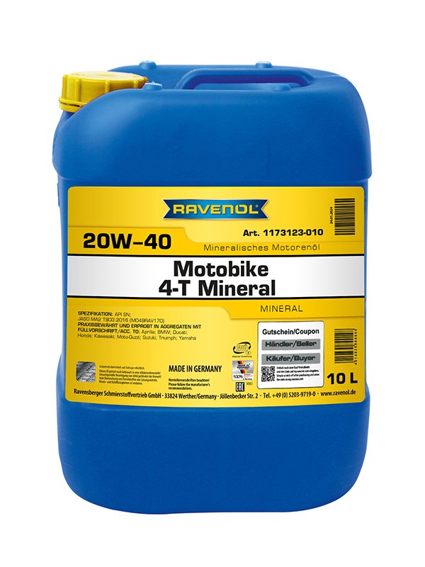 RAVENOL Motobike 4-T Mineral SAE 20W-40