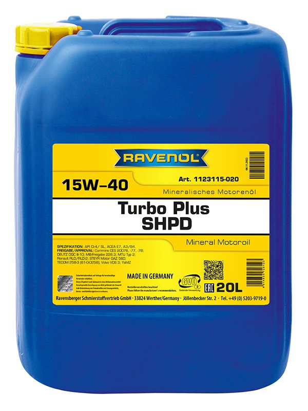RAVENOL Turbo plus SHPD SAE 15W-40