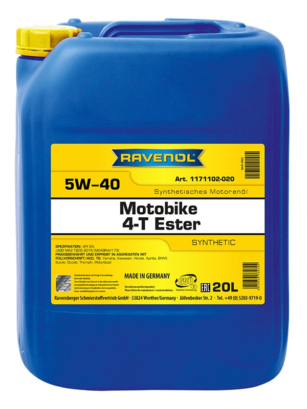 RAVENOL Motobike 4-T Ester SAE 5W-40