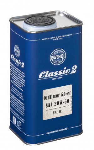 RAVENOL Oldtimer 50-er SAE 20W-50 API SC Image RAVENOL Oldtimer 50-er SAE 20W-50 API SC