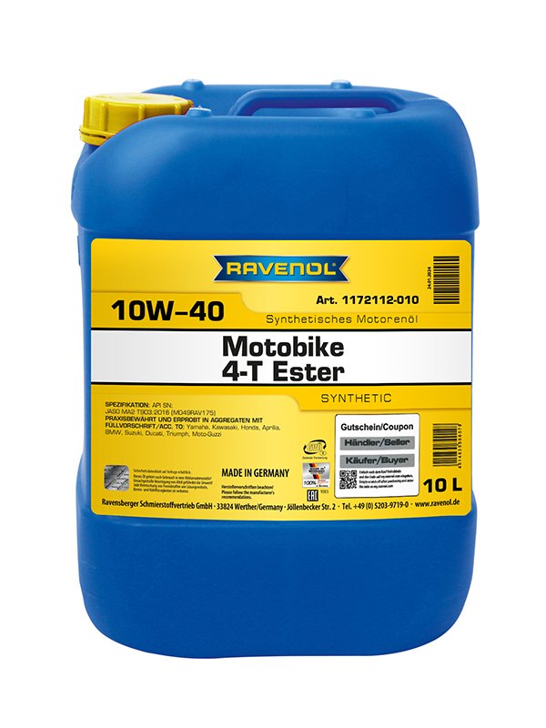RAVENOL Motobike 4-T Ester SAE 10W-40