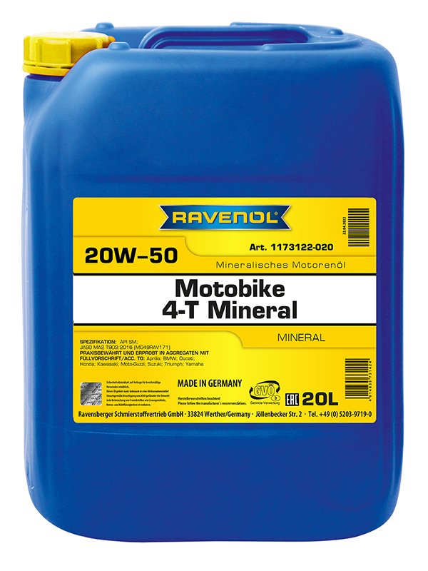 RAVENOL Motobike 4-T Mineral SAE 20W-50