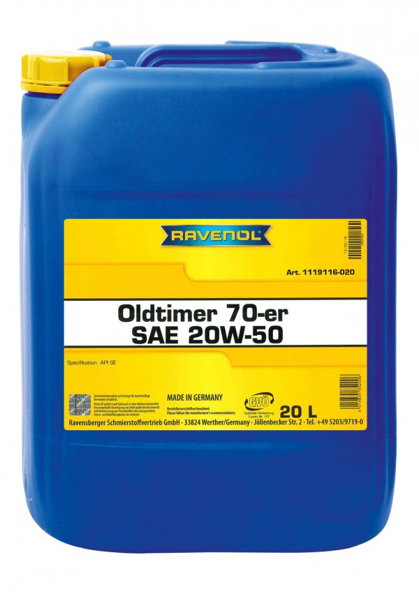 RAVENOL Oldtimer 70-er SAE 20W-50 API SE