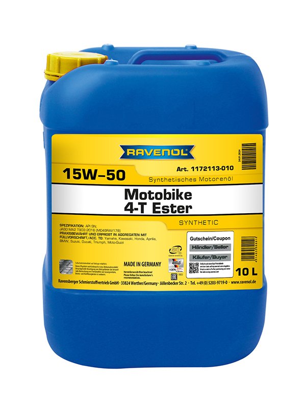 RAVENOL Motobike 4-T Ester SAE 15W-50