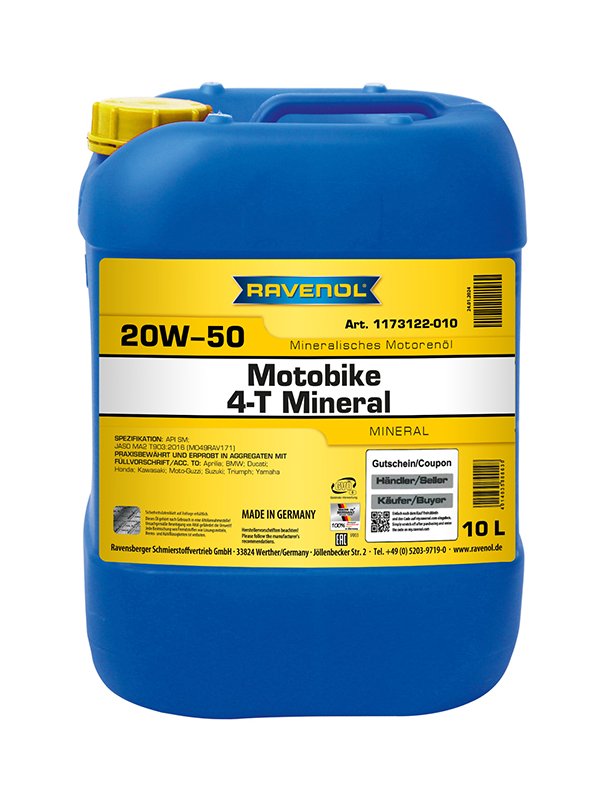 RAVENOL Motobike 4-T Mineral SAE 20W-50