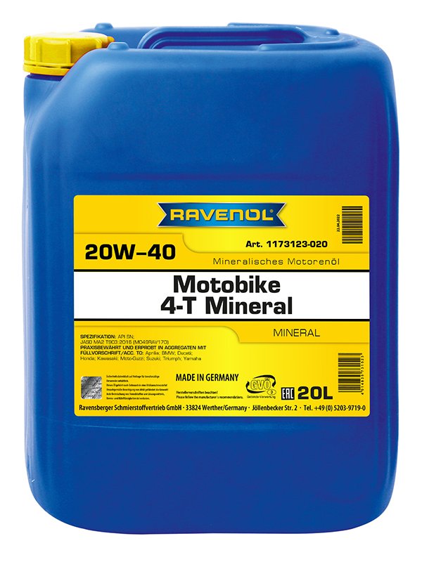 RAVENOL Motobike 4-T Mineral SAE 20W-40