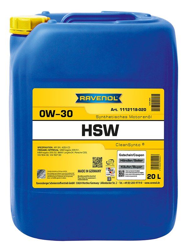 RAVENOL HSW SAE 0W-30